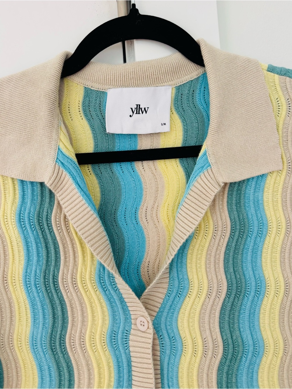 Yellow the Label Felix Knit collar button up dress size small/medium - Picture 4 of 6